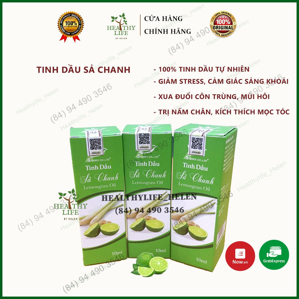 Tinh Dầu Sả Chanh (100% Nguyên Chất, AFOREX, 10ml)