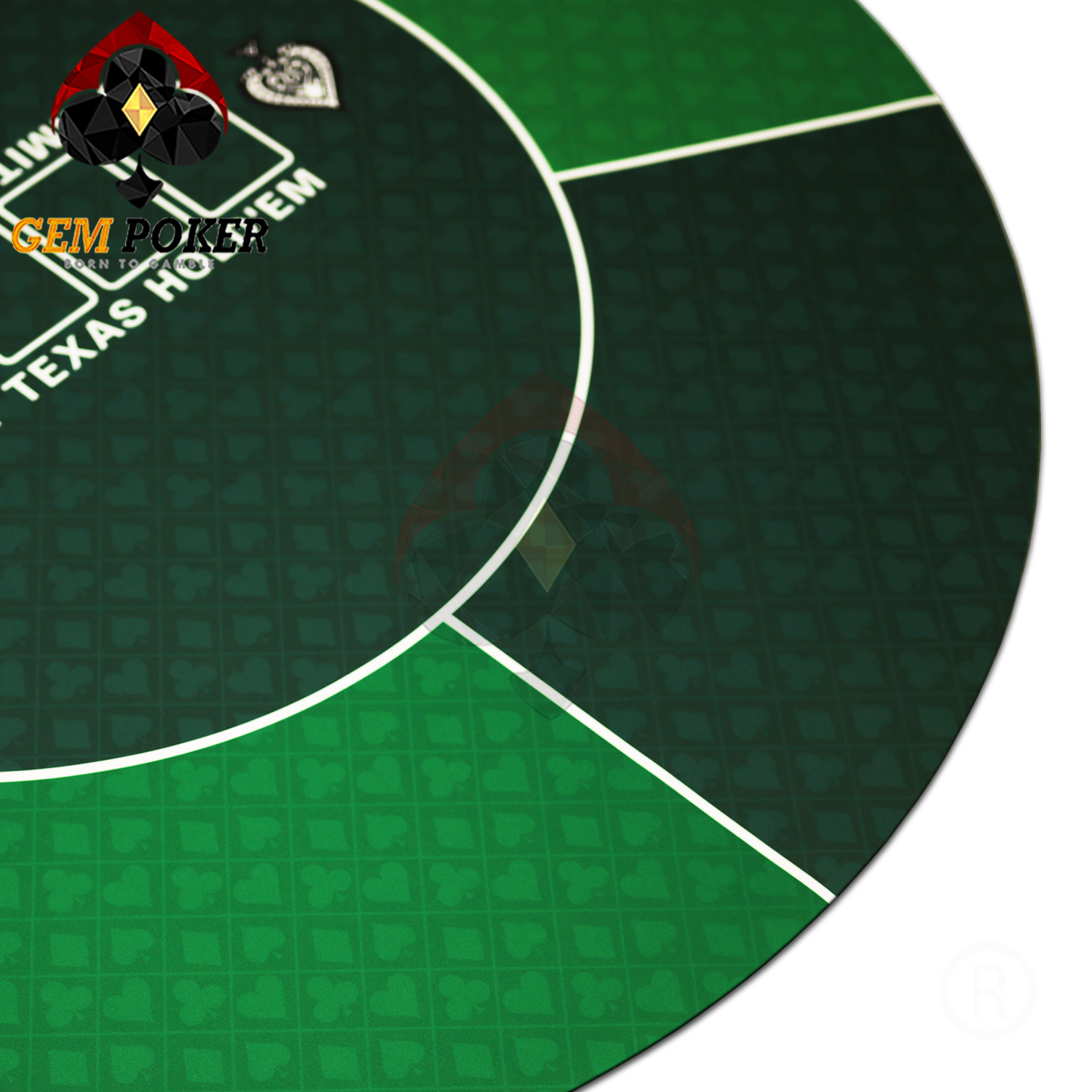 THẢM TRÒN POKER CAO SU TEXAS - GREEN
