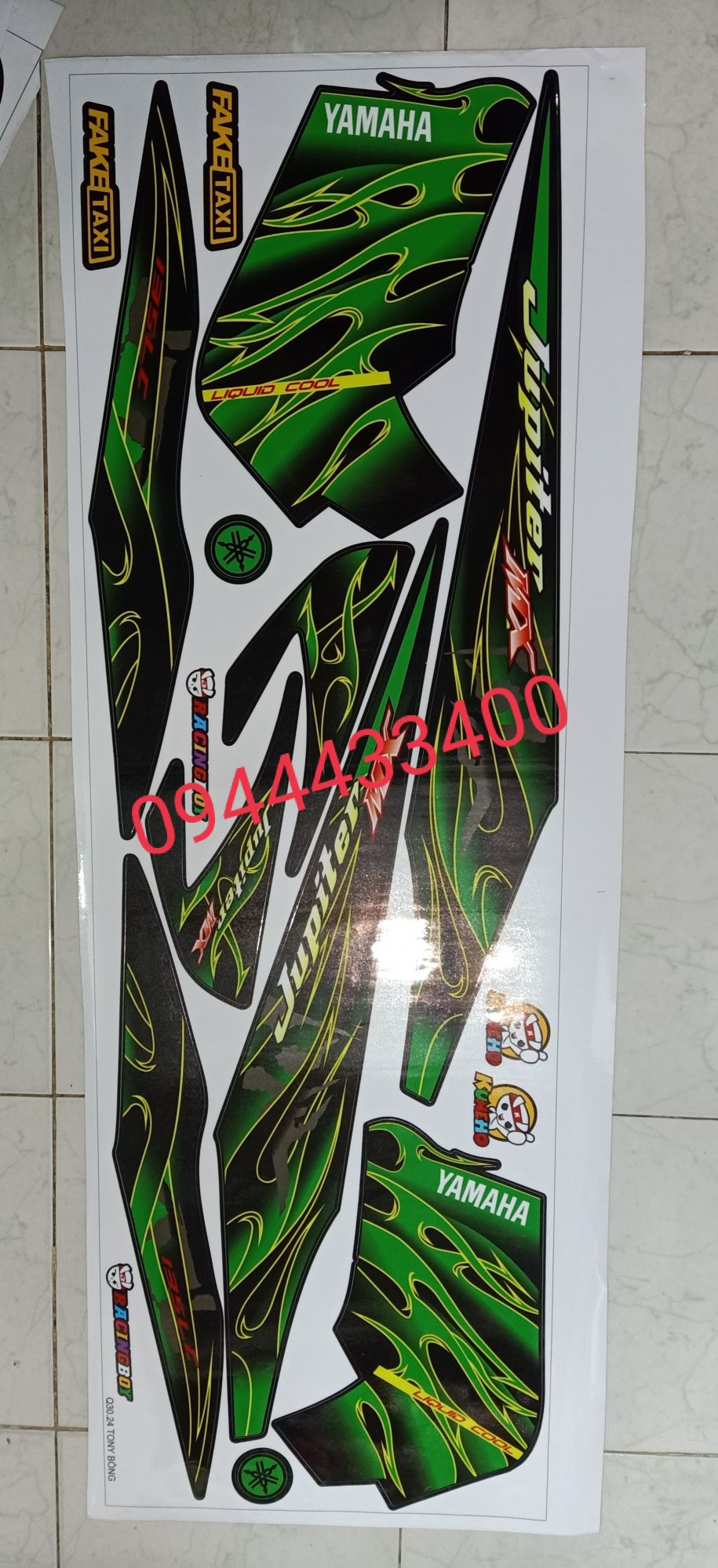 Tem rời exciter 2010 dán xe đen