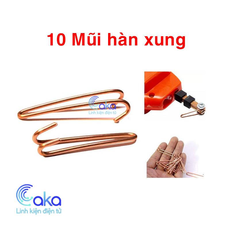 Bộ 10 Mũi hàn xung loại đồng đỏ chất lượng cao