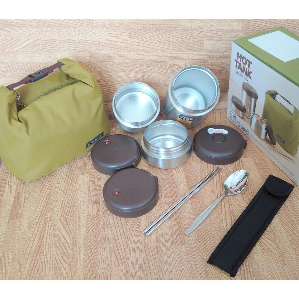 Bộ hộp cơm Lock&Lock Mushroom Lunch Box Set LHC8025SLV