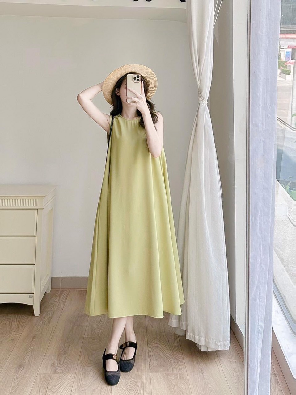 Váy bầu dáng dài đầm bầu dài VIBA