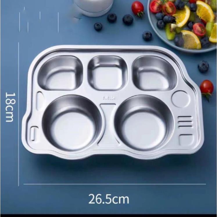 khay cơm,khay ăn dặm cho các bé inox 304 cao cấp