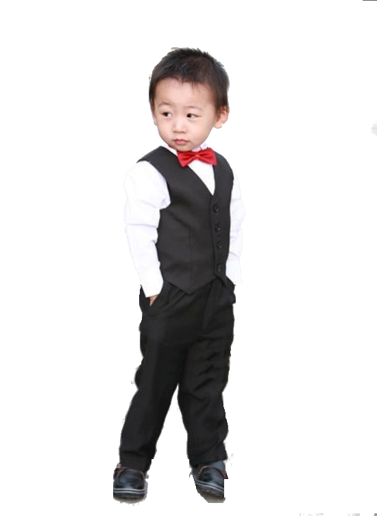 Bộ gile âu công tử cho bé trai  - Đen