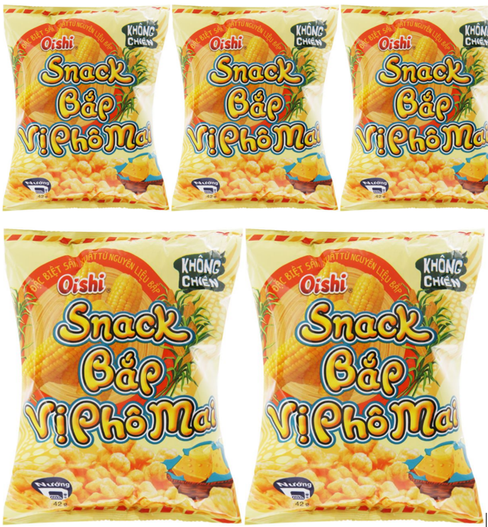 [Oishi] Snack Bắp vị phô mai 35g (10 gói) - 73g (5 gói)