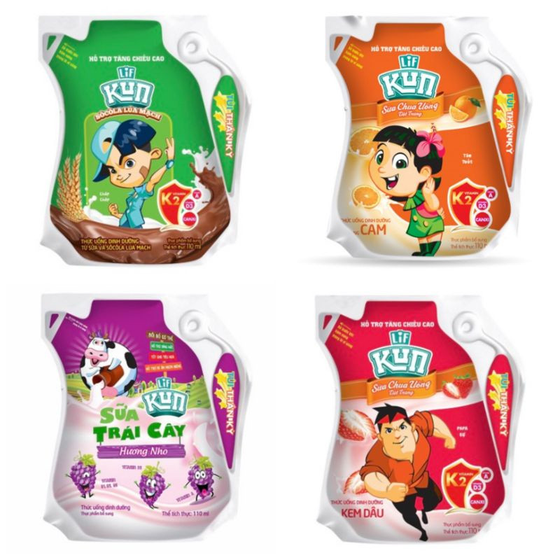 Sữa Kun túi 110ml  thùng 24 túi