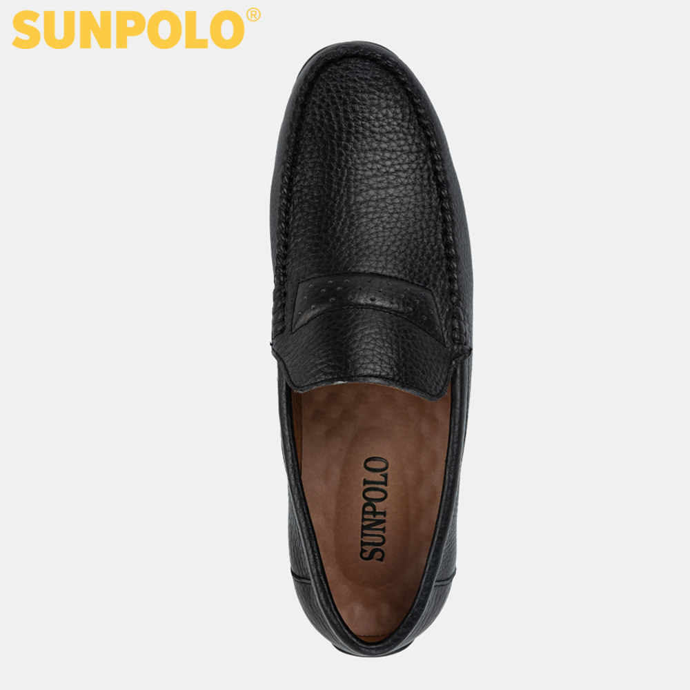 Giày Lười Nam Da Bò SUNPOLO SUMU2589 (Đen, Nâu)