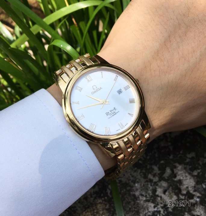 Đồng hồ nam cao cấp máy Miyota hàng hiệu OG63 chống nước tốt, dây thép không gỉ, Tặng 2 pin AG04, Chốt đục mắt dây + vòng tỳ hưu đá
