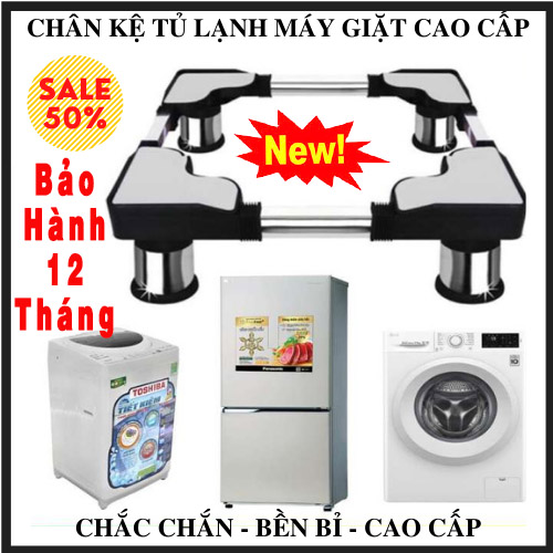 Chân đỡ máy giặt tủ lạnh inox . kệ đỡ máy giặt, chân đỡ đa năng dùng cho máy giặt và tủ lạnh chất liệu inox 304 cao cấp. chân kê tủ lạnh máy giặt, kệ để máy giặt tủ lạnh có thể thay đổi mọi kích thước.