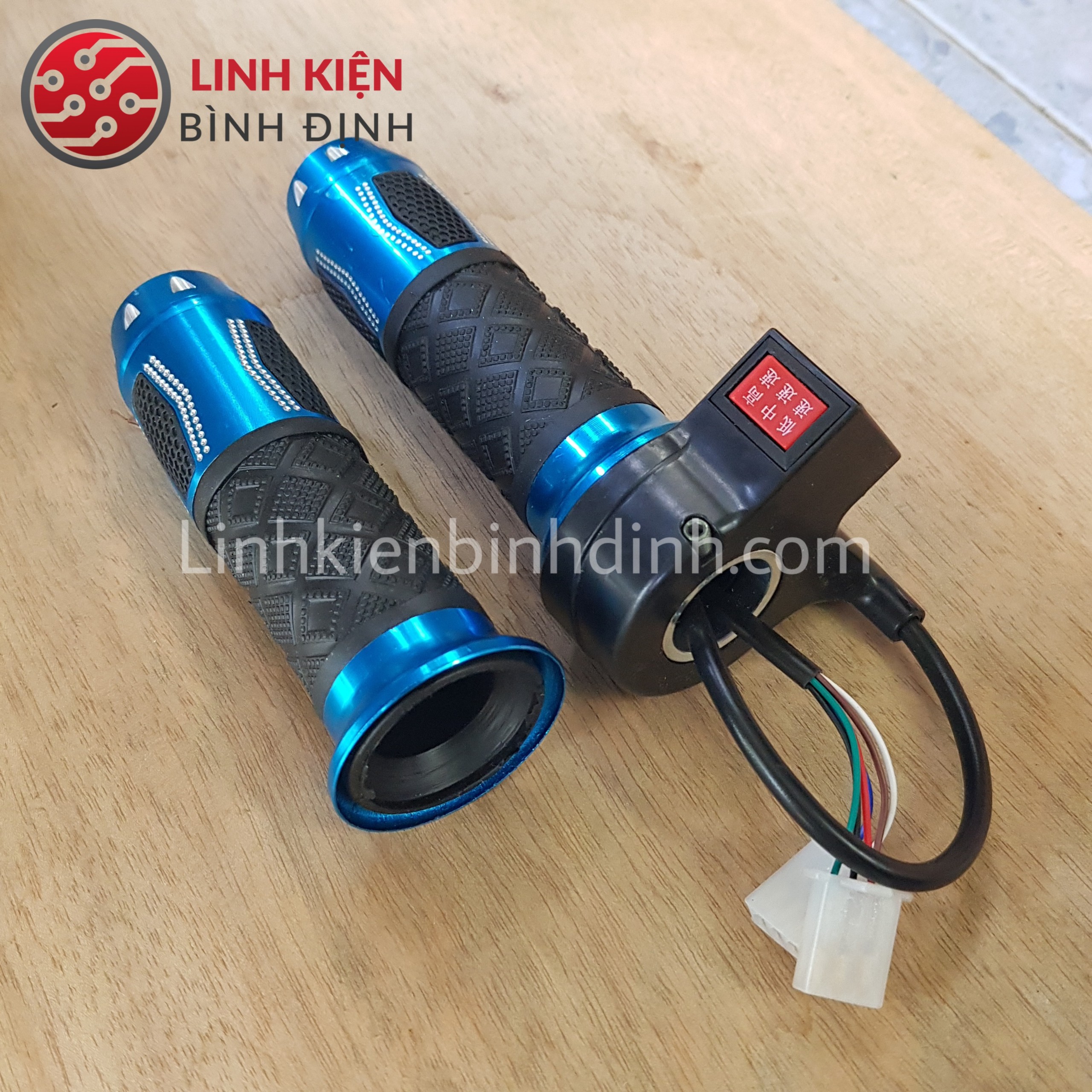 Tay ga xe đạp điện có công tắc 3 cấp tốc độ