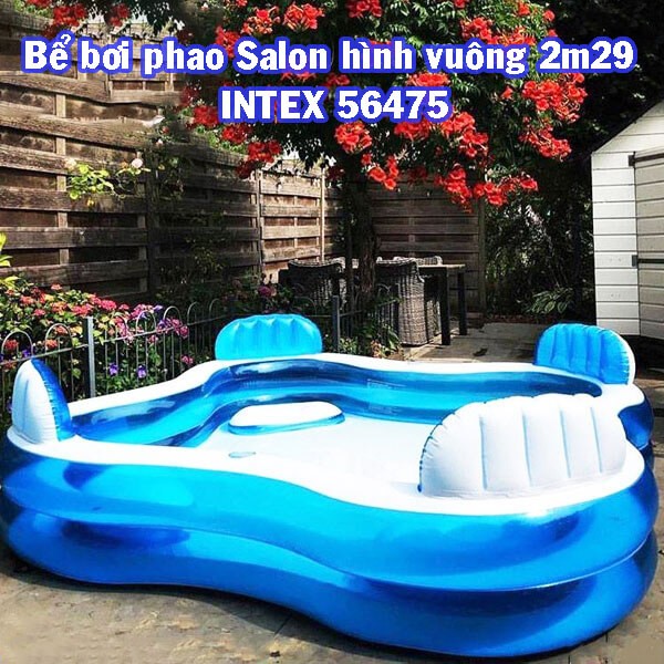 Bể bơi phao Salon 2m29 hình vuông INTEX 56475