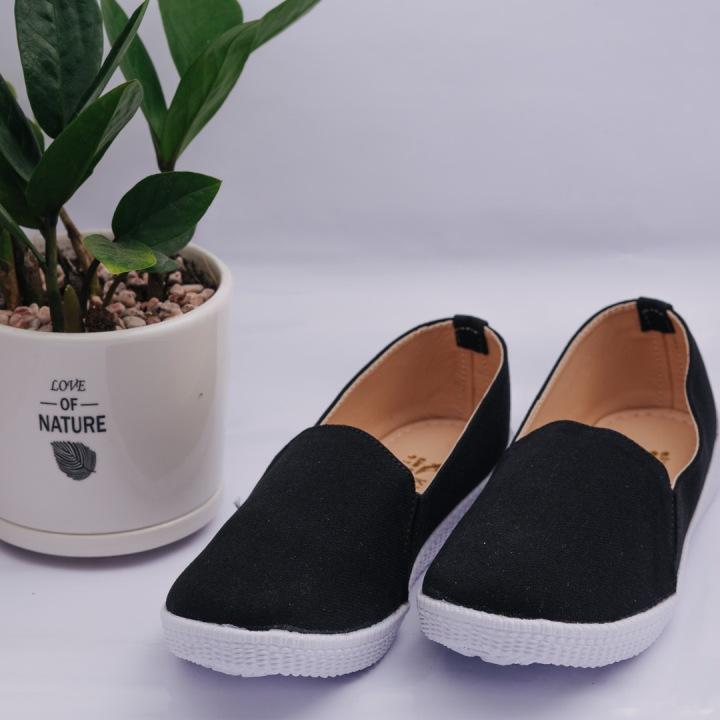 Giày lười slip on đen khải nam_