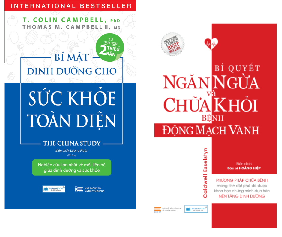 Combo Bí Mật Dinh dưỡng cho sức khỏe toàn diện + Bí Quyết thoát khỏi bệnh động mạch vành - TinhHoaBooks