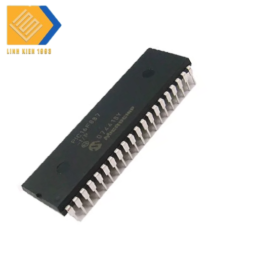 IC vi điều khiển PIC16F887-I/PT DIP40 8-Bit Microcontroller, 20MHz chân cắm