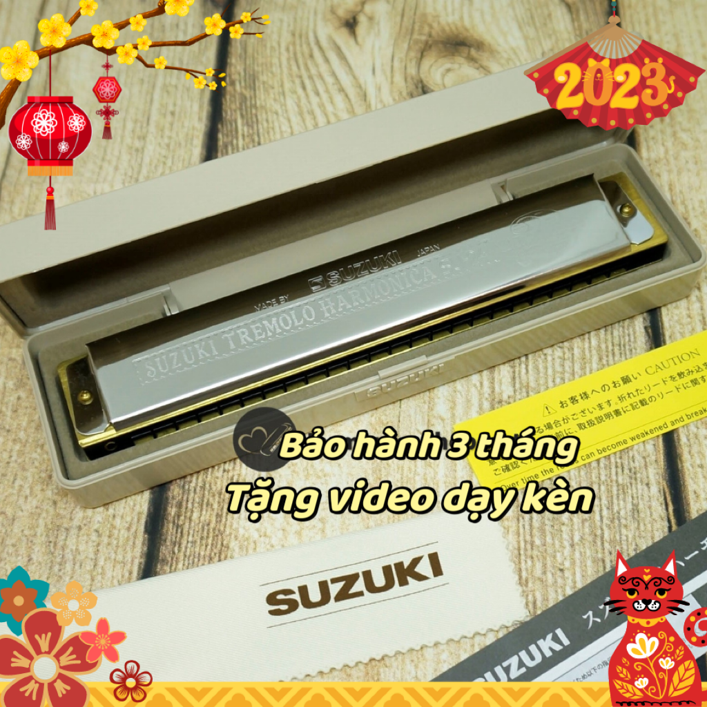 🎶 Kèn Harmonica 24 lỗ 🎵 Hàng Nhật Suzuki Tremolo 2-Timer SU-24