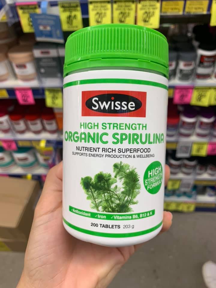 𝐕𝐢𝐞̂𝐧 𝐔𝐨̂́𝐧𝐠 𝐓𝐚̉𝐨 𝐗𝐨𝐚̆́𝐧 swisse organic 𝐒𝐩𝐢𝐫𝐮𝐥𝐢𝐧𝐚 - 𝐇𝐨̣̂𝐩 200 𝐯𝐢𝐞̂𝐧