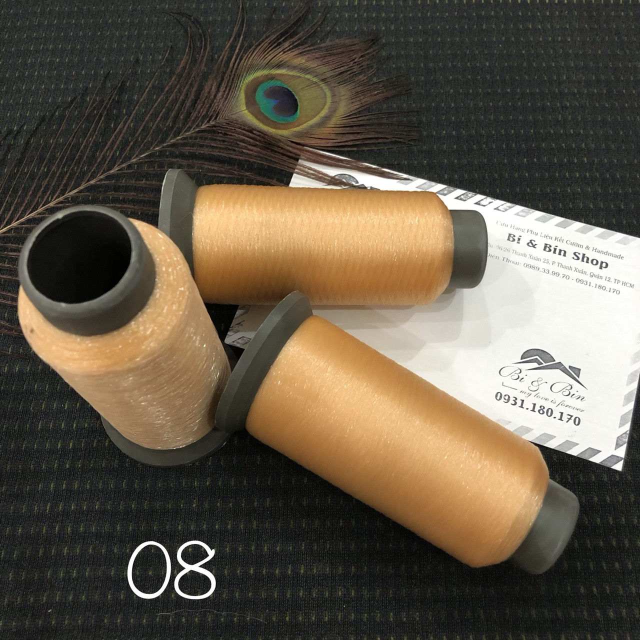 Chỉ cước kết cườm đính hạt chuyên nghiệp may ren lưới áo cưới
