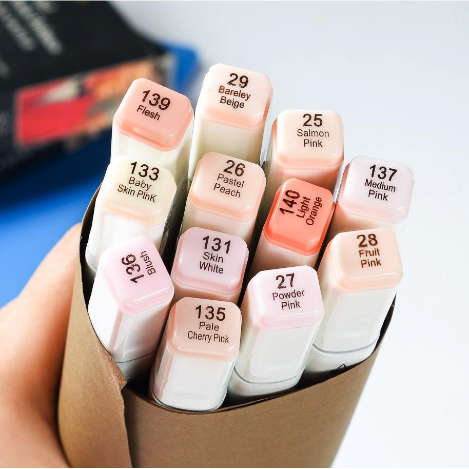 Bộ bút màu Marker Touchliit 6 - set 12/24  màu da