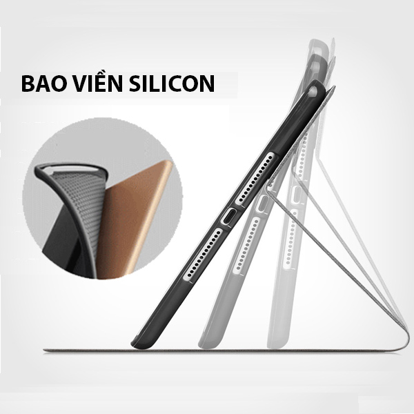 [Viền Silicone] Bao Da iPad, Ốp iPad In Hoạt Hình Cực Chất