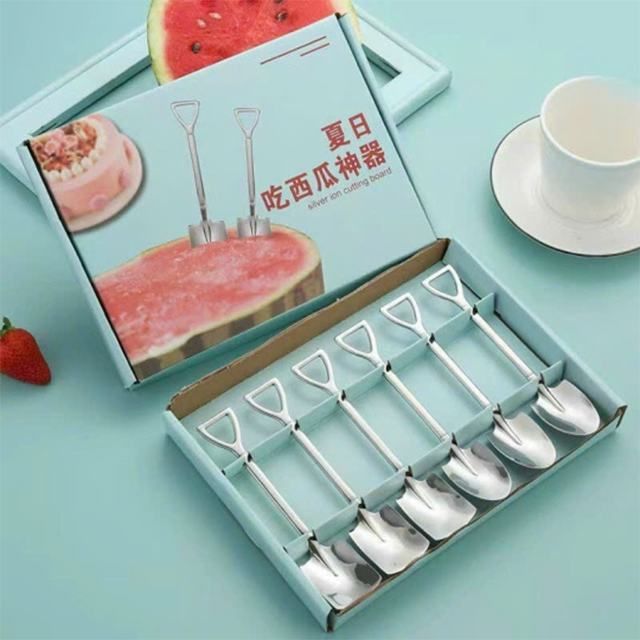 Hộp 6 Muỗng Inox Hình Cây Xẻng