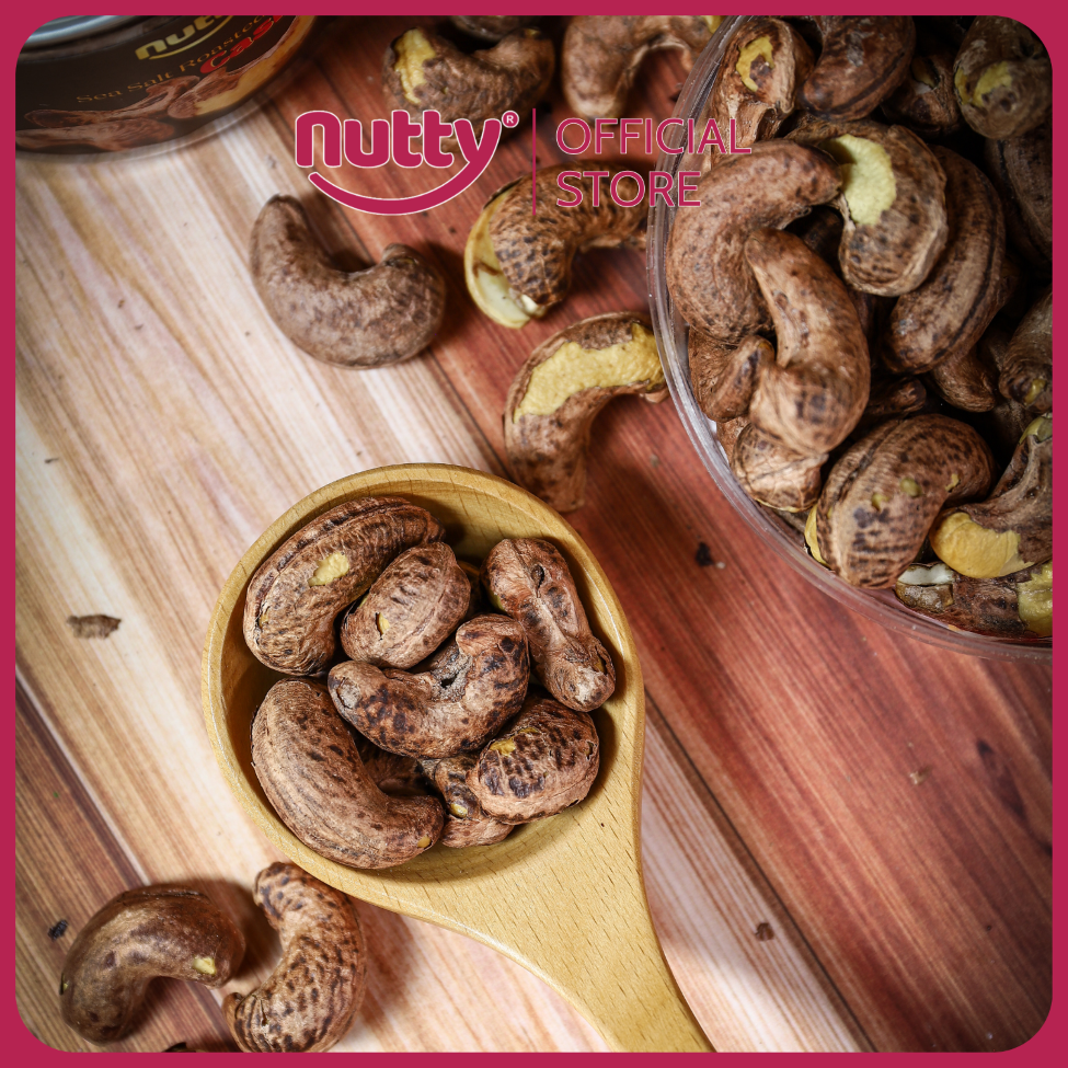 Hạt điều rang muối vỏ lụa Nutty - Hạt điều Bình Phước vỏ lụa - Món ăn vặt lành mạnh