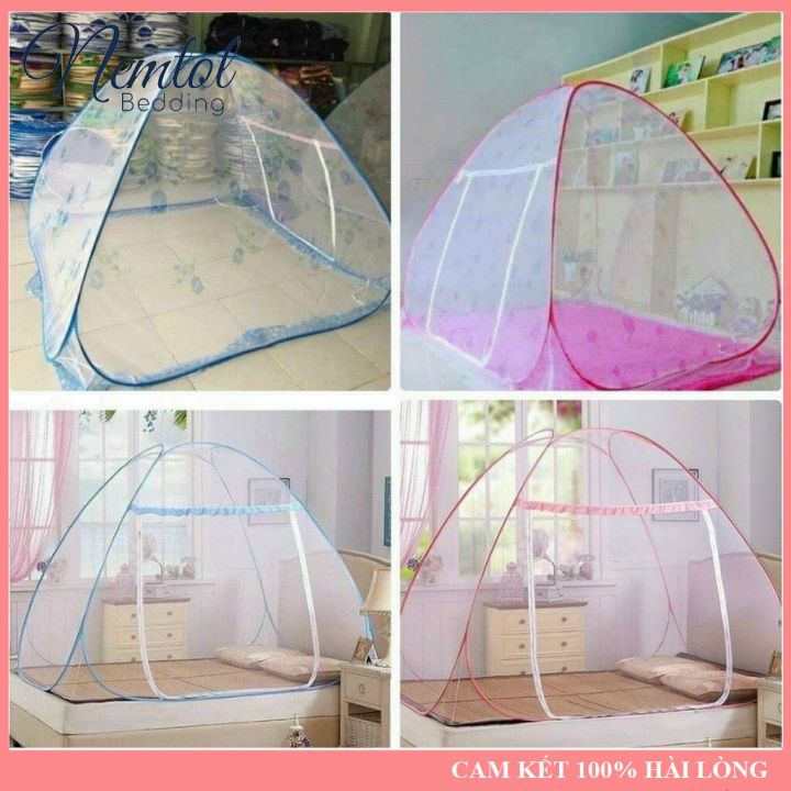 🔥SIÊU RẺ🔥 Mùng Chụp Tự Bung Gấp Gọn Đủ Size, Mùng Chụp Thông Minh Chống Muỗi Xếp Tròn, Mùng Chụp Tròn Vôn m2,m6,m8x2m cao cấp, mùng chụp cá nhân, mùng chụp chống muỗi đủ kích thước_Nemtot Bedding HCM