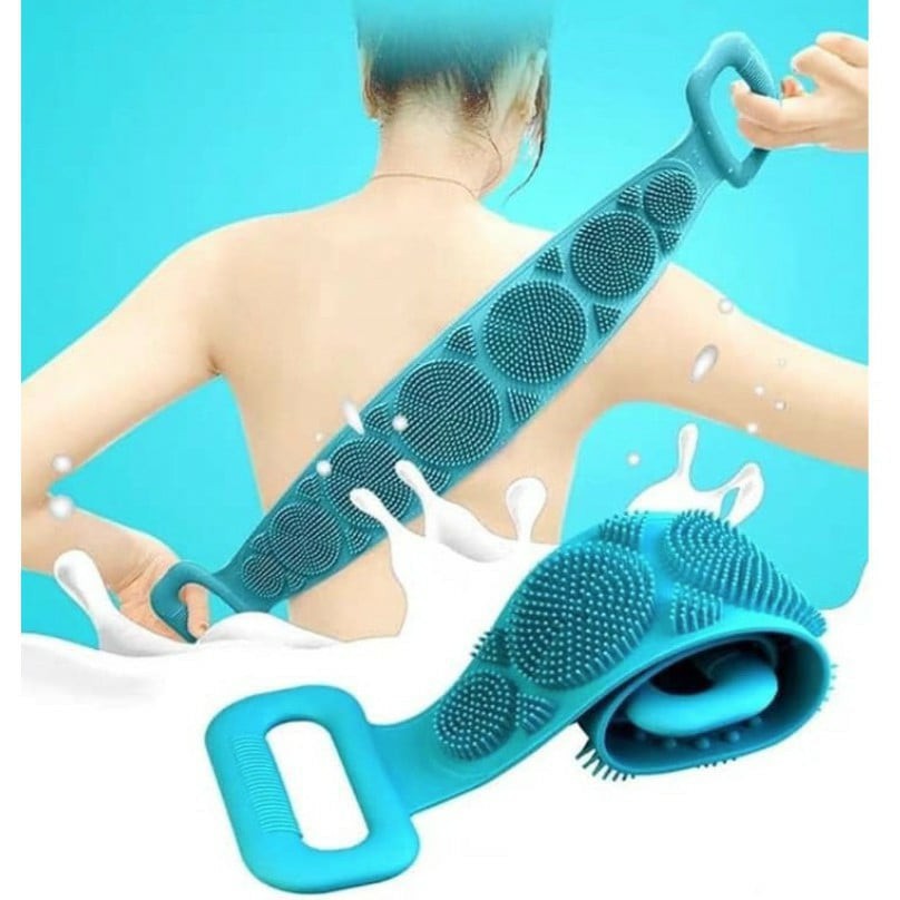 Đai tắm kì cọ lưng silicon, dây chà lưng 2 mặt Hàng Mới Về