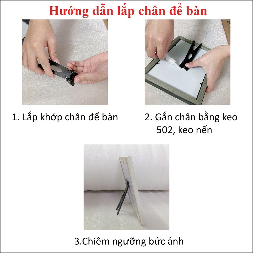 Khung ảnh kích thước 15x15cm.