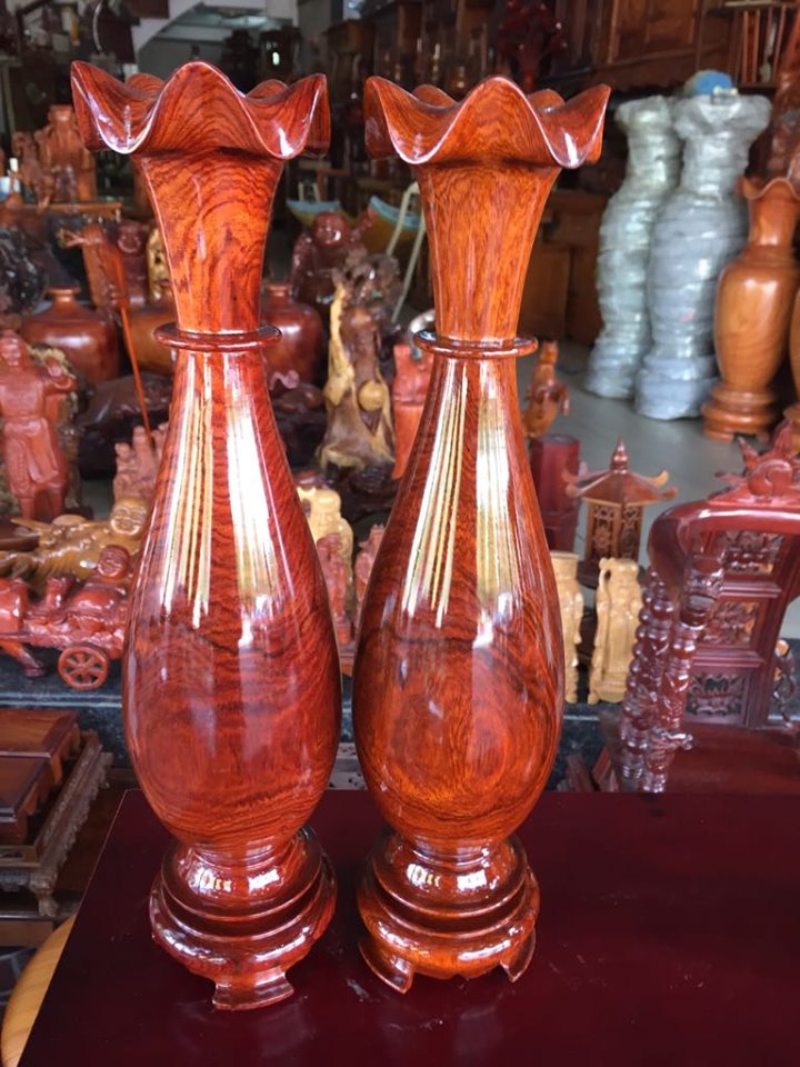 [HCM]Cặp lục bình  gỗ hương nhiều kích cỡ theo phong thủy đem đến sự sung túc về tiền bạc phát tài phát lộc cho gia chủ