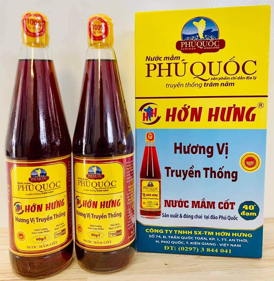 nước mắm Hớn Hưng đặc sản Phú Quốc ( cặp 2 chai 700ml) 40 độ