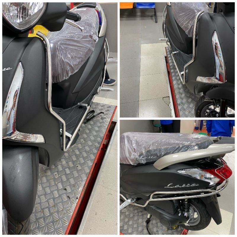 Khung quây bảo vệ xe latte yamaha chính hãng inox
