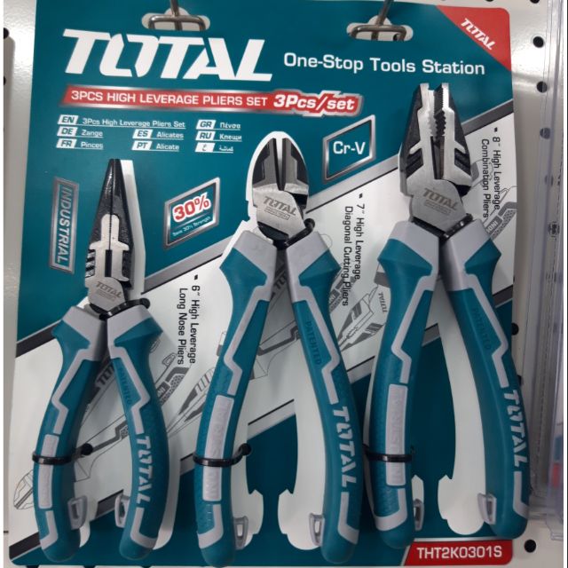 Bộ 3 kềm răng, cắt và nhọn cao cấp total tht2k0301s