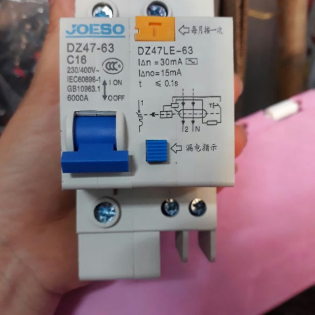 aptomat chống giật 1 PHA loại 32A 40A 50A 63A