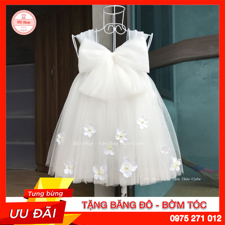 ĐỒ CHO BÉ GÁI / VÁY CÔNG CHÚA CHO BÉ / VÁY CÔNG CHÚA TRẮNG NƠ CHO BÉ YÊU