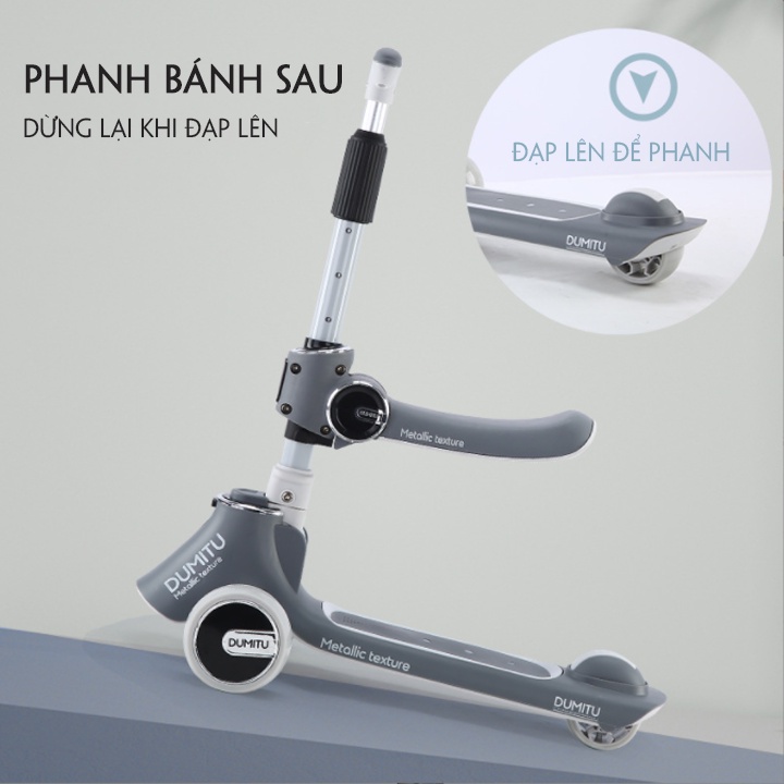 Xe trượt scooter Dumitu có đèn [HÀNG CAO CẤP]