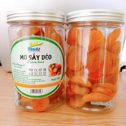Mơ Sấy Dẻo Không Hạt Thổ Nhĩ Kỳ Nunuts [500gr] - Trái Cây Sấy Dẻo, Không Tẩm Ướp, Không Chất Bảo Quản