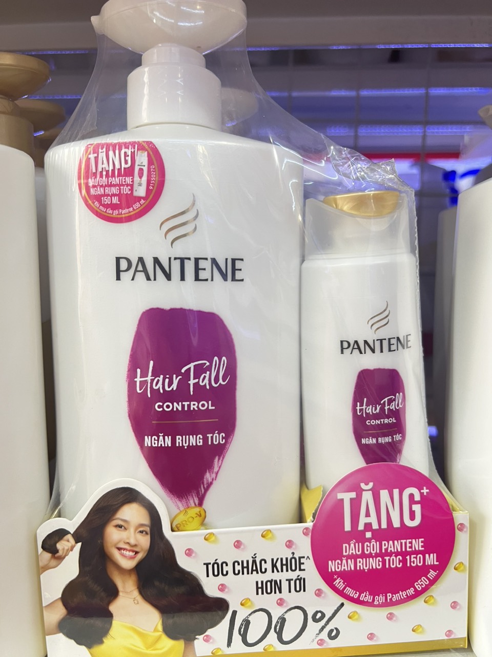 Dầu gội đầu Pantene 650ml tặng dầu gội 150ml