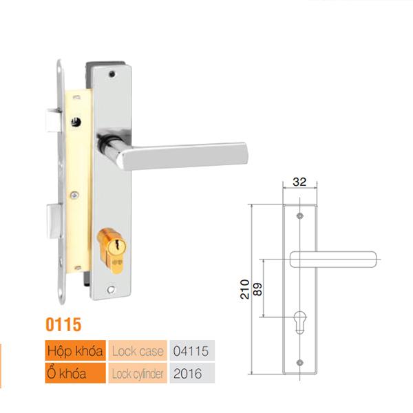Khóa cửa gỗ Việt Tiệp 01-15