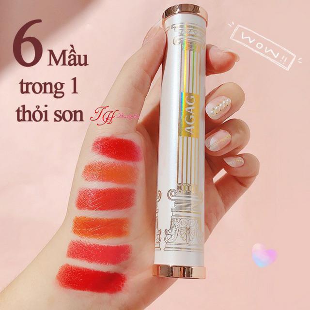 Son môi thân son đính hạt trai tinh tế chất son mịn đẹp