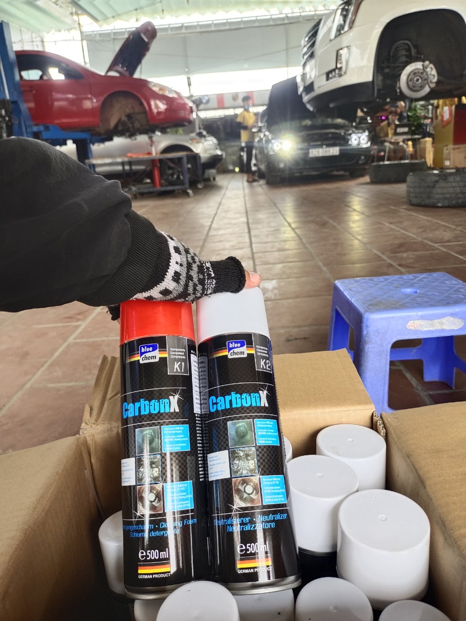 CarbonX vệ sinh buồn đốt không tháo máy Bluechem