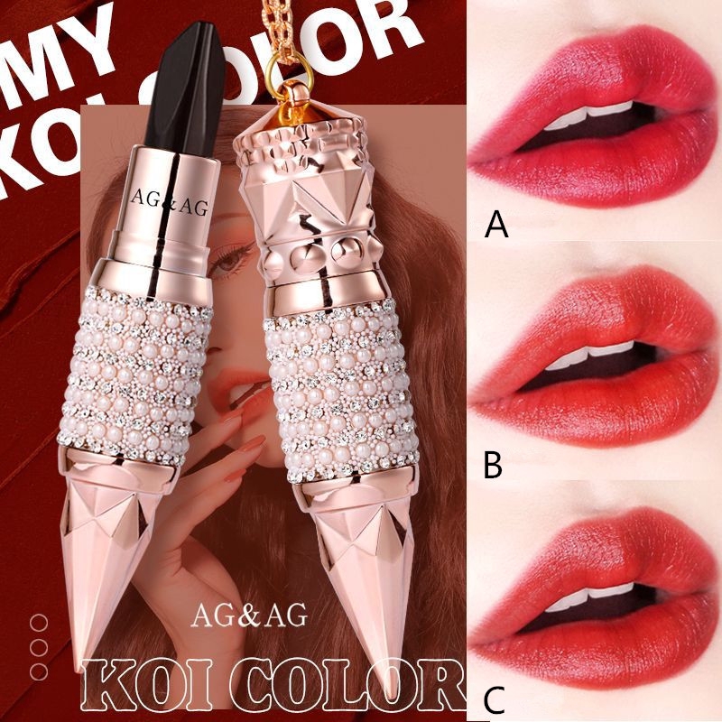 [XẢ HÀNG] Thỏi son 3 màu AGAG COI COLOR dưỡng ẩm màu sắc thời trang siêu nhẹ siêu lì và không gây khô môi - TẶNG SON DƯỠNG MÔI NHA ĐAM