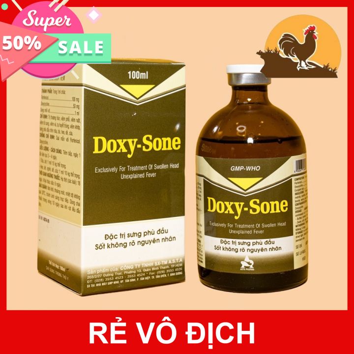 Doxy - sone sưng phù đầu, sốt dành cho gà đá 100ml