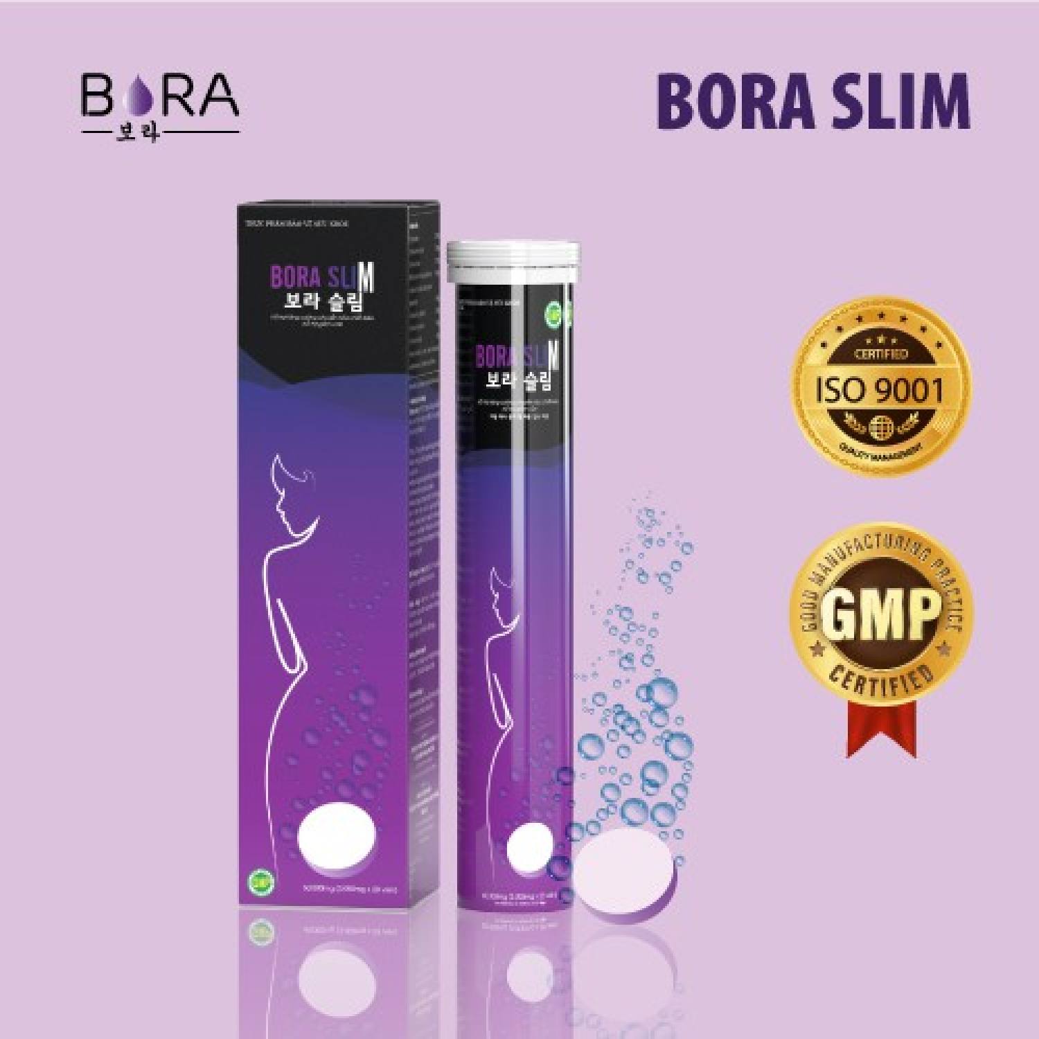 Viên uống giảm cân dạng sủi Bora Slim ngăn chặn cơ thể hấp thu chất béo lọ thumbnail
