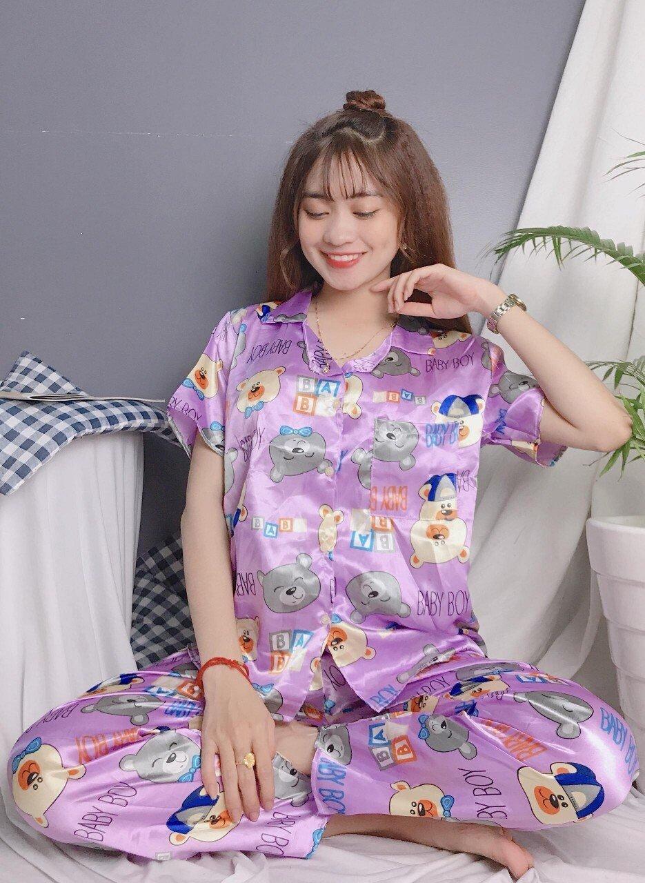 Đồ bộ pijama phi bóng tay ngắn quần dài