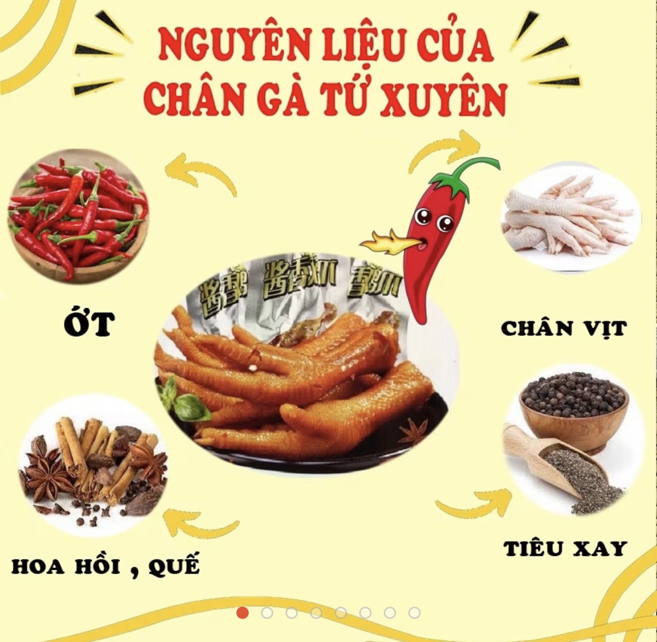chân gà cay Tứ Xuyên combo 20 chiếc