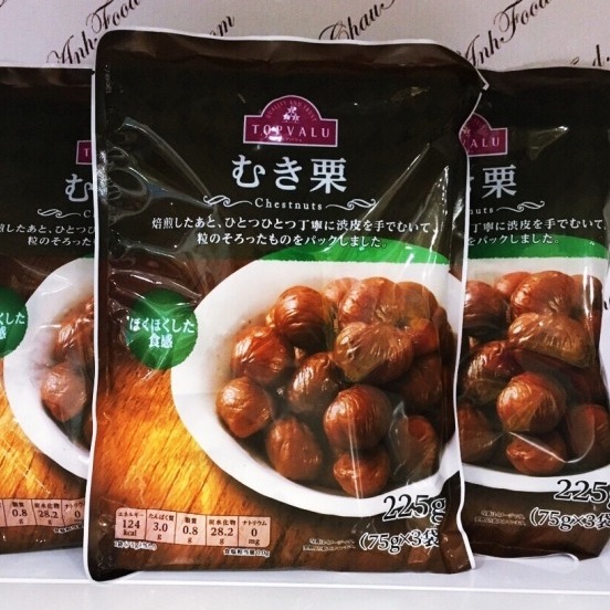Hạt dẻ hấp Topvalu Nhật 225gr - Date T5/2023
