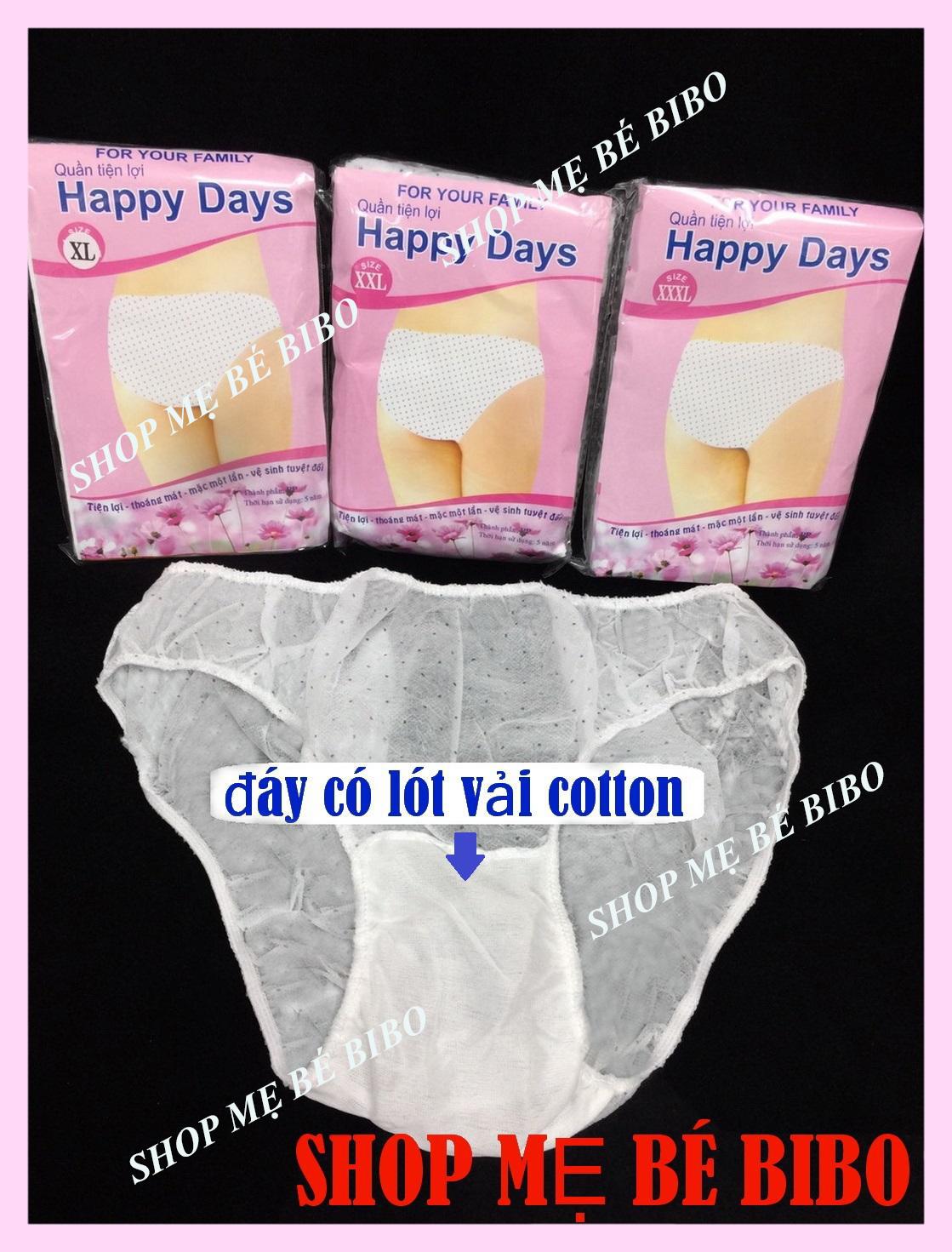 Sĩ 10 Bịch Quần Lót Giấy Tiện Lợi Cho Mẹ Sau Sinh, Sinh Viên Học Quân Sự,Đi du Lịch Quần lót Chấm Bi Happyday