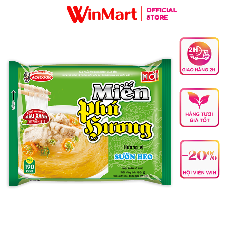 [Siêu thị WinMart] -  Miến ăn liền Phú Hương vị sườn heo Acecook gói 58g