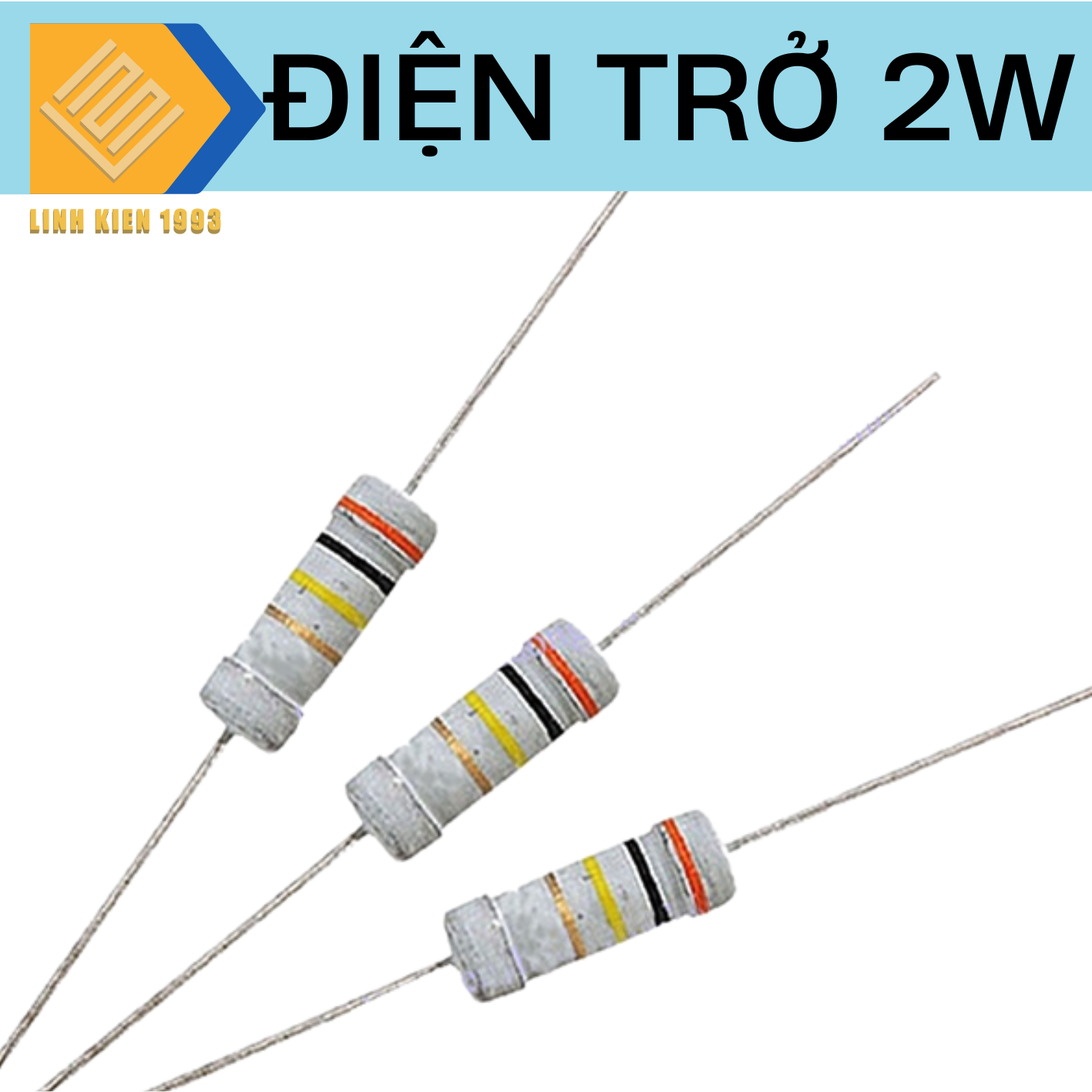 (5 con) - Điện Trở 68 Ohm 2W 5% 4 Vòng Màu