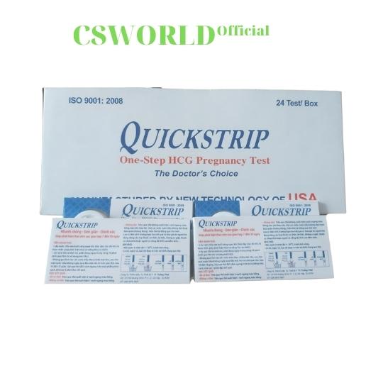Que Thử Thai Quickstrip One-Step HCG Pregnancy Test (Hộp 12 Que)